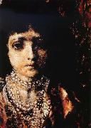 Mikhail Vrubel The Girl in front of Rug USA oil painting reproduction